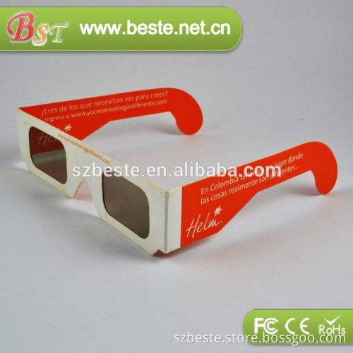 4c printing linear polarised disposable paper glasses